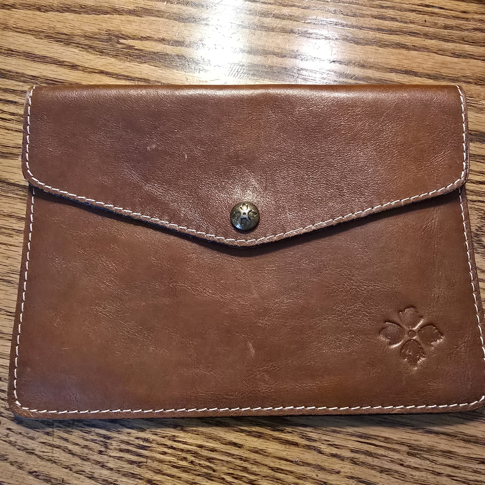 Patricia Nash Brown Leather Clutch